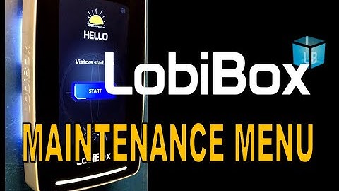 LobiBox Visitor Unit Maintenance Interface