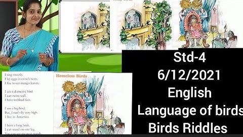 # first bell class Std -4-English -language of birds #6/12/2021