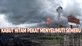 Kabut hitam menyelimuti puncak Semeru || Peringatan Kewaspadaan - Banjir Lahar Semeru 12 01 2022