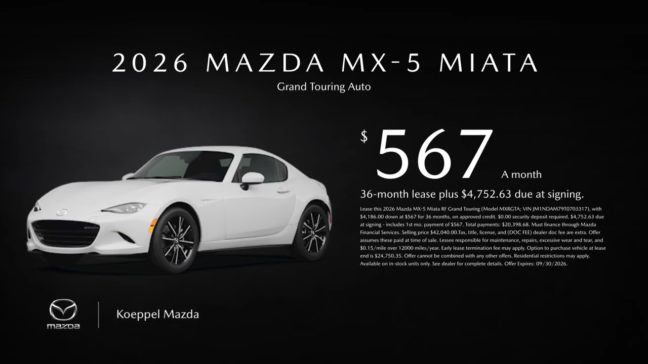 Mazda MX-5 Miata 09/25/2026 8008311 - YouTube