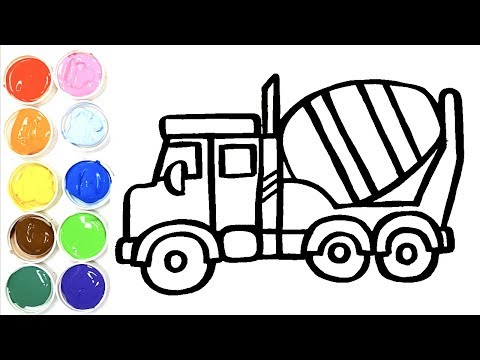 Dessiner Un Camion Betonniere Pour Bebe Coloriage Camion Pour Bebe Youtube