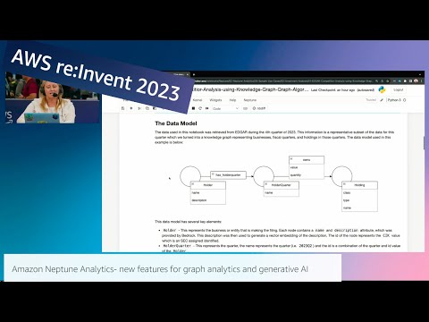 AWS re:Invent 2023: AWS OnAir Amazon Neptune Analytics new graph analytics & generative AI features Episode cover