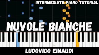 Ludovico Einaudi -  Nuvole Bianche (Intermediate Piano Tutorial) Resimi