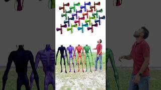 Green, red, purple \u0026 black dancing siren vs Me correct headmatching new game magical video | #viral