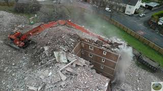 Compton court &amp; Arley Court totally gone..start to finish demolition by drone footage