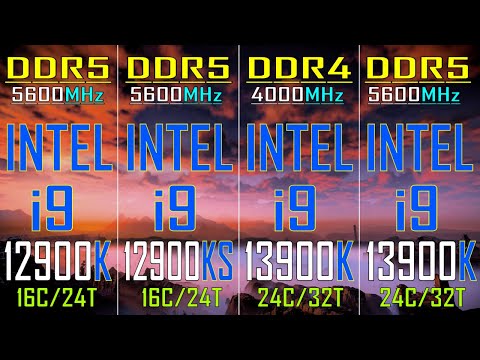 i9 12900K (DDR5) vs i9 12900KS (DDR5) vs  i9 13900K (DDR4) vs i9 13900K (DDR5) // RTX 4090 @ 24GB //