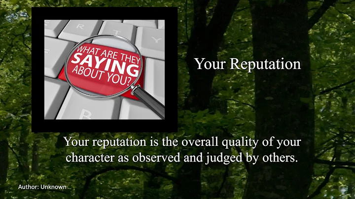 4th Sunday of Advent – A - Gospel Illustration - Matthew 1:18–24 – You Reputation