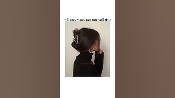 Thumbnail of Cozy messy bun-tutorial🎀🧸👱🏻‍♀️#fyp #hairstyletutorial #aesthetic #beautytips