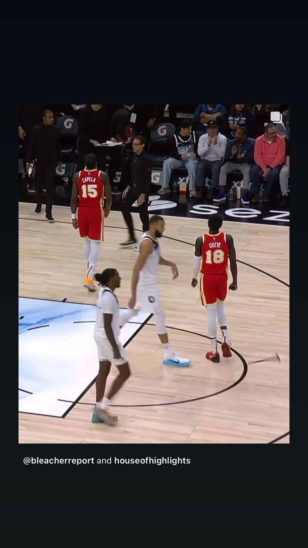 Rudy goes whoa ? #hoodnews #rudygobert #nba #basketball #trending #viralvideo #sports #accident #us