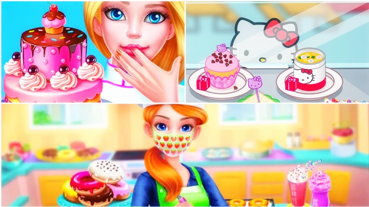 Game Masak  masakan  anak Kue Ulang Tahun barbie dan Hello  