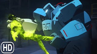 Dispatch - Mecha Man VS Toxic Superhero Fight Scene
