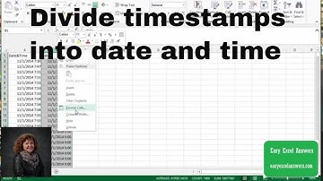 How to divide timestamps into date and time