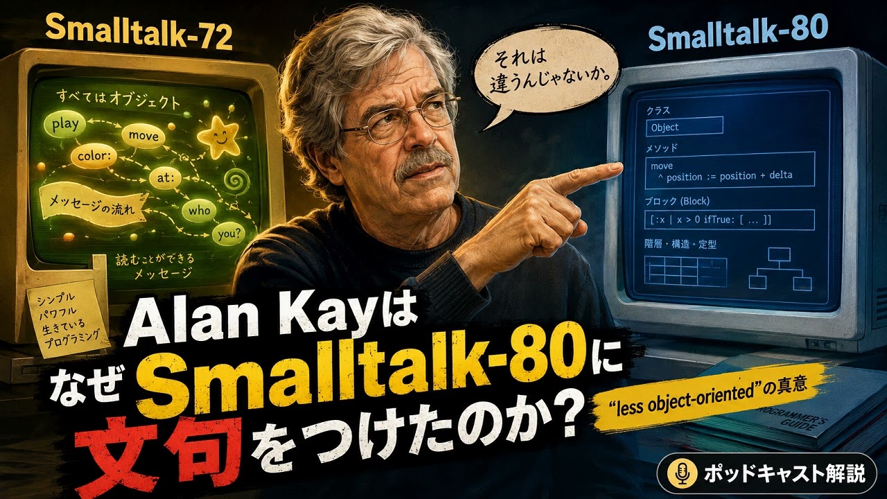 Smalltalkが失った野生のオブジェクト指向 - YouTube