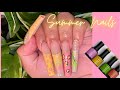 RETRO Hand painted nail design | Hand painted french tip | best gel polishes | nail art tutorial