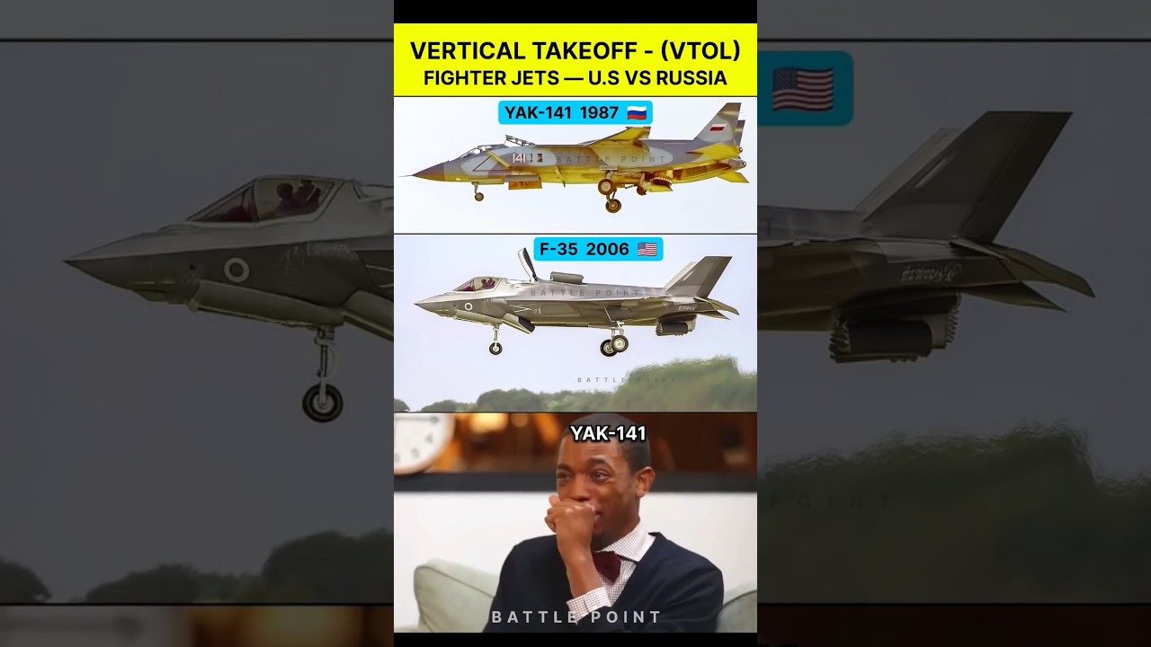 F-35 vs Yak-141 Cold War Vertical Takeoff Fighter Jets | US vs USSR Comparison 
