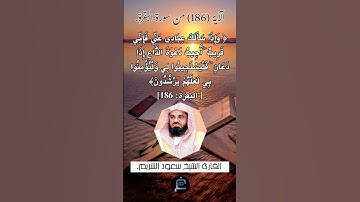الآية (186) من سورة البقرة// القارئ الشيخ سعود الشريم