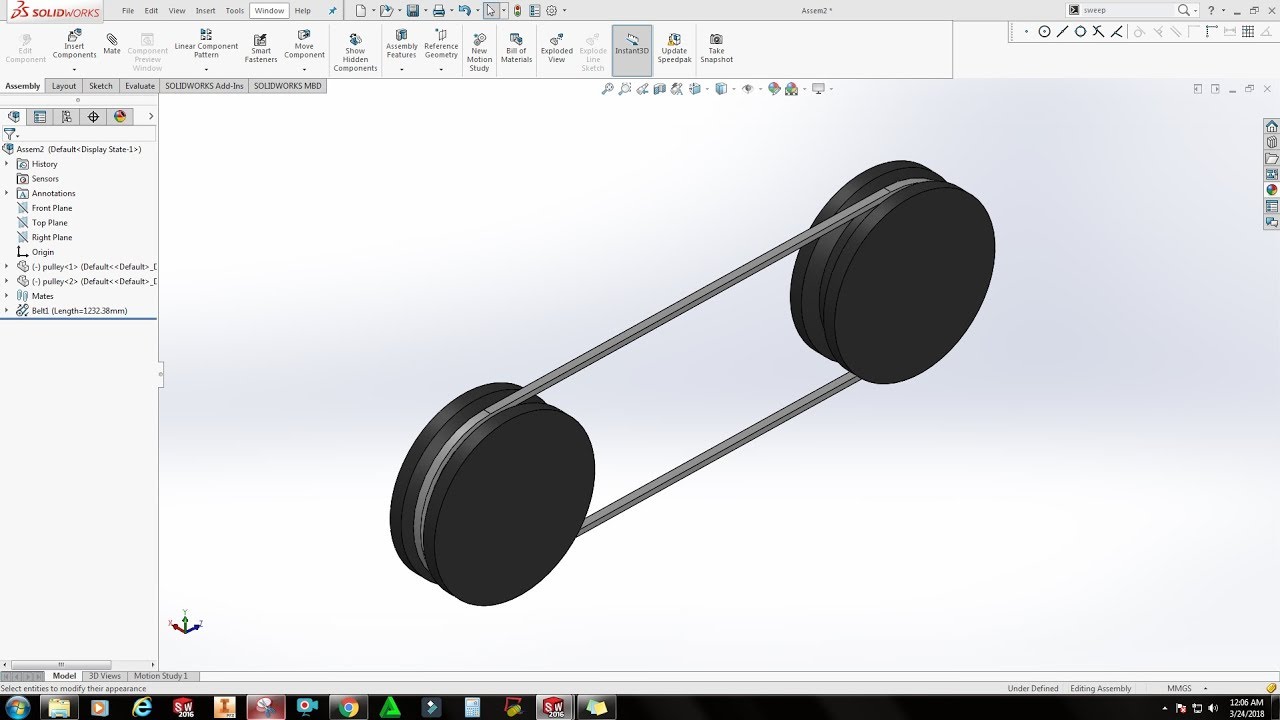 How to design Belt drive in solidworks YouTube