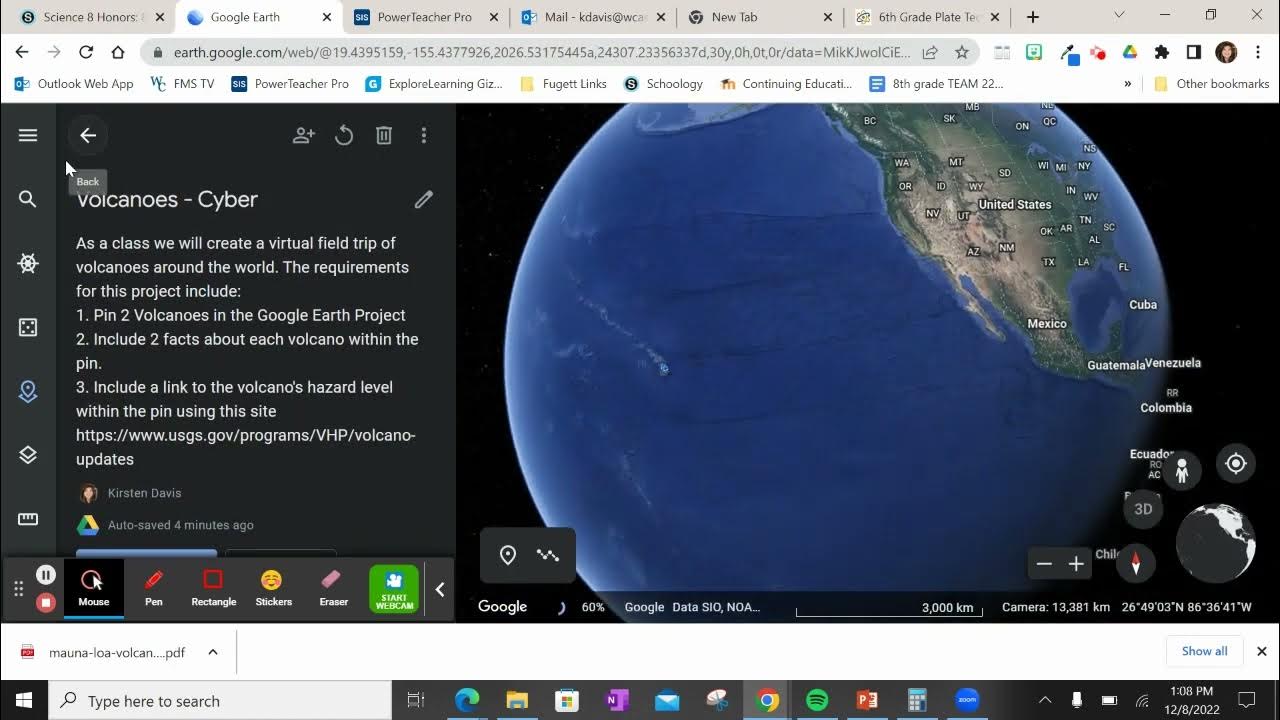Google Earth Volcanoes Project Explained YouTube