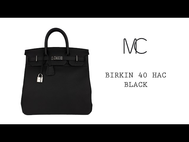 Hermès Birkin 40 Noir (Black) HAC Togo Palladium Hardware PHW
