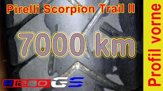 BMW R 1200 GS, Pirelli Scorpion Trail II, 7000 km