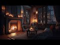 🔥 Cozy Fireplace Lofi Jazz Piano | Warm Relaxing Study &amp; Deep Sleep Music (1 Hour) 📚😴