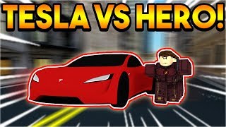 Roadster Tesla Best Car Vs Hotrod Hero Roblox Mad City Youtube - we bought the 1 000 000 tesla roadster in roblox mad city