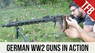 German World War Two Machine Guns in Action