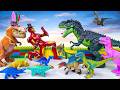 Jurassic World Toys Colorful Dinosaur T-REX vs. IRON MAN 🦖 🔥 Epic Battle Music | Who Will Win?