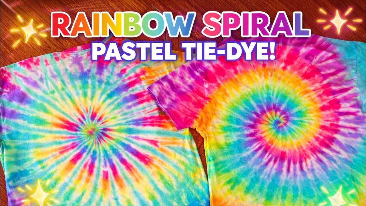 Rainbow Spiral Pastel Tie-Dye Tutorial