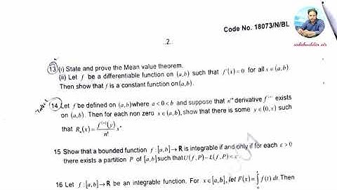 OU, BSc (CBCS) Mathematics III sem question paper Dec 2021 |Real analysis | Osmania university