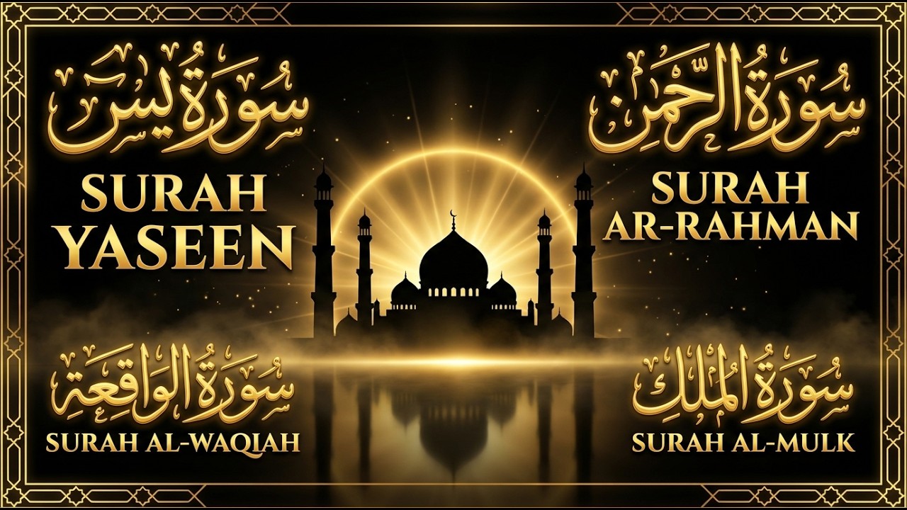 Surah Yaseen | Surah Rahman | Surah Waqiah | Surah Mulk (Complete)Beautiful Recitation by Al Sudais