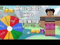 Wheel decides who I vote in total Roblox drama! (met Teamers and someone who needs me?!)