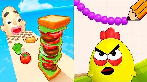 Sandwich Runner VS Draw To Smash - All Levels SpeedRun Gameplay Android iOS Ep4