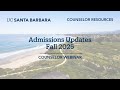 Admissions Updates: Fall 2025