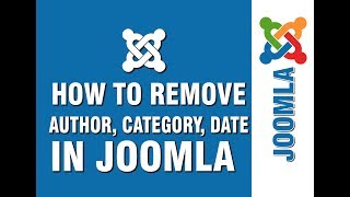 How to remove Author, Category, Date of Publication and Hits from JOOMLA Artical