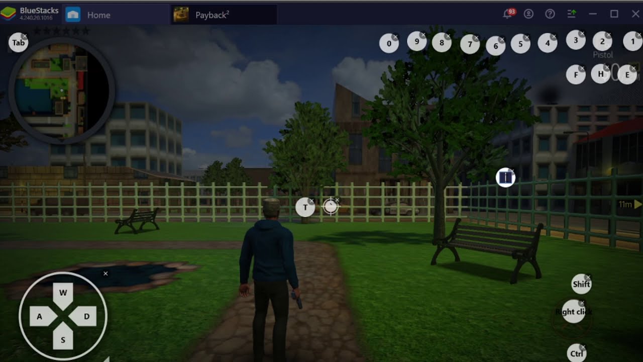 Best control configuration I could come up with for Payback 2 on Bluestacks
