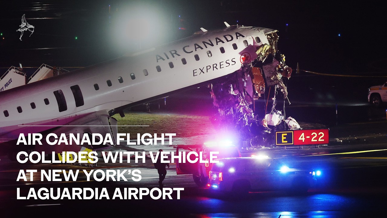 Air Canada flight collides with vehicle at New York’s LaGuardia Airport