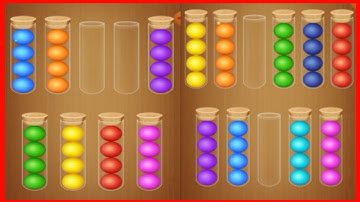 color ball sort wooden puzzle -all levels gameplay android/ios (level 74-81)