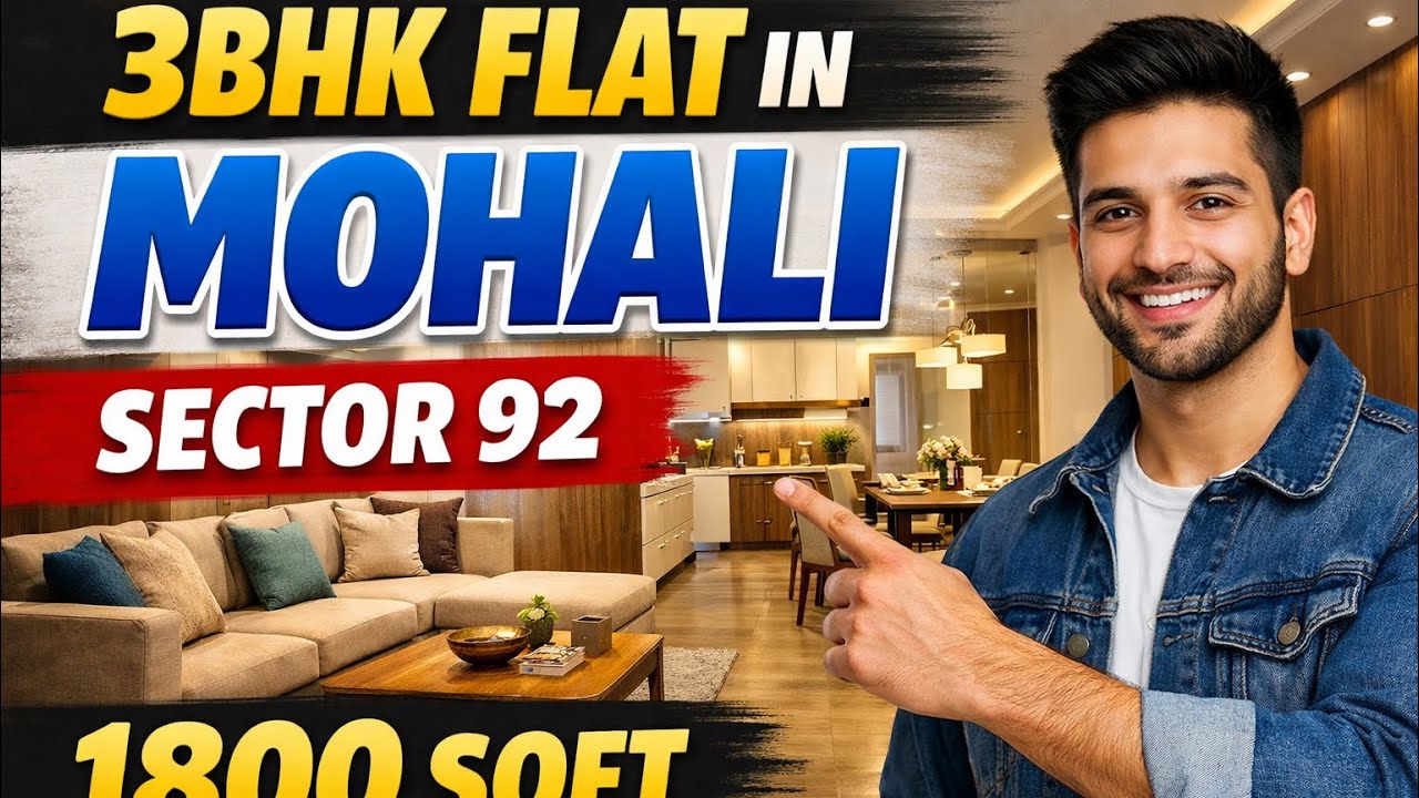 Flat in Mohali || 3Bhk Flat 200 Gaz || Mohali Property || 92 Sector || Near it City And Quark City