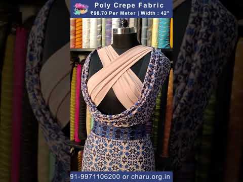 Poly Crepe Fabric Draping | what is Crepe Fabric | Poly Crepe
