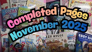 Completed Coloring Pages November 2025 💗💜💗 The most pages I've done for a while! 📚