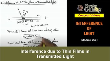 Class 12 Physics | Interference |#40 Interference due to Thin Films in Transmitted Light |JEE & NEET