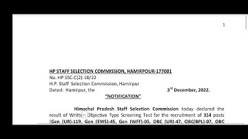 Drawing Master Obj Screening Test Result Declared By HPSSC Hamirpur Post code 980 @LifeLong LEARNER