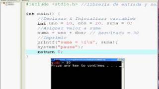 Programacion en C - Leccion 2.1 Variables