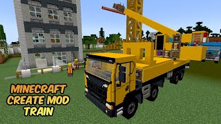 Minecraft Build Working Truck-Mounted Crane Using Create Mod And Chisels & Bits Simple Tutorial