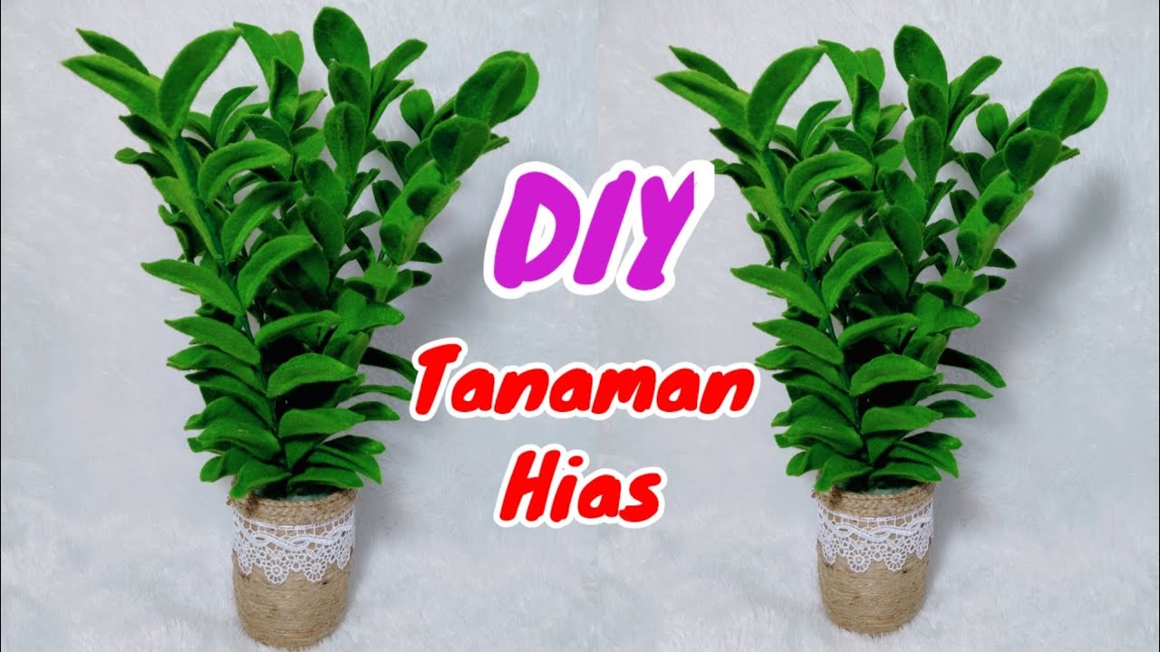 DIY Ide Kreatif dari  Kain  Flanel  Cara Membuat  Tanaman  