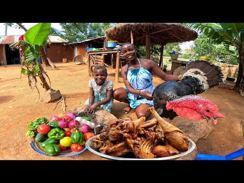 Turkey Soup| Tradition Turkey Soup Cooking for my Big African Village Family 
