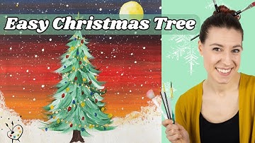 How To Paint an Easy Christmas Tree🎄