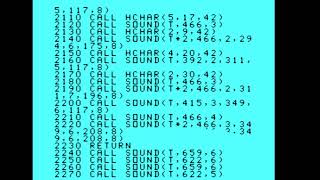 Ti99/4A Typed in Music from the Magazine :- Compute! 1983 (Beethoven Medley)