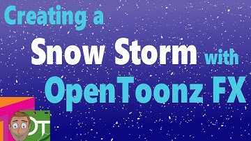 Creating a snow storm using the particle effects in OpenToonz